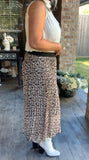 Pleated Leopard Skirt s