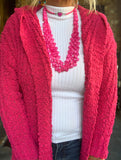 Hot Pink Mid Length Cardigan M/L