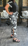 Black and White Summer Pants S M L 3X