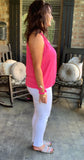 Keep It Simple Top in Hot Pink M XL 1X