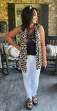 Leopard Obsessed Draped Vest M L 2X