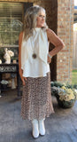 Pleated Leopard Skirt s
