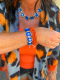 Cobalt Blue Camee Necklace