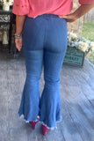 Pull Up Fringe Capri Flares S L