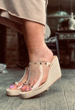 Clear and Gold Studded Wedges 6-10