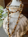 Emma Tassel Necklace in Brown