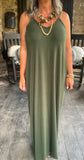 Everyday Pretty Dress in Dark Olive 2x