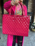 Pretty Patent Handbag in Fuchsia