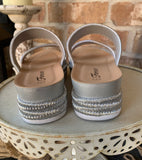 Glitzy Crystal Wedges in Silver