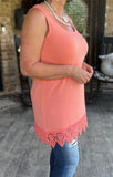 Romancing the Lace Cami in Deep Coral