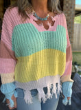 Spring Rainbow Sweater S/M