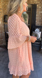 Pretty in Peach Lace Dress S M