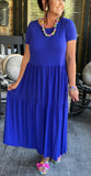 Simply Sweet Dress in Bright Blue M-2X