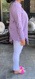 Lavender Denim Shacket S-1X
