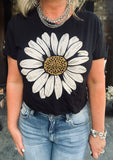 Sweet Daisy Cropped T in Black S