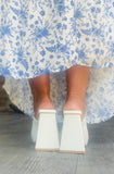Tara Heels in White 5.5 -8.5