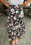 Summer Love Ruffle Skirt in Navy S-L
