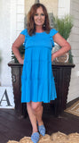 Pretty Ruffles Dress in Ice Blue