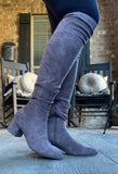 Sassy Suede Boots in Grey 6