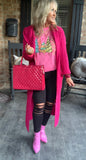 Pretty Patent Handbag in Fuchsia