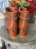 Lily Rhinestone Booties in Rust 6-10