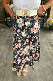 Summer Love Ruffle Skirt in Navy S-L