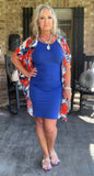 Shop Basic Dress in Cobalt Blue S-XL
