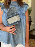 Quincee Slides in Dark Denim