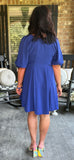 Preslee Dress in Cobalt Blue S 1X 2X