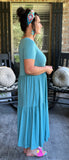 Simply Sweet Dress in Dusty Teal S-3X