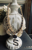 Black Gold Charm Necklace Set