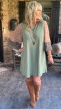 Mabel Dress in Sage XL