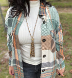 Emma Tassel Necklace in Brown