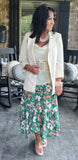 Summer Love Ruffle Skirt in Kelly Green S-L