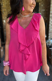 Happy Days Blouse in Hot Pink S-3X