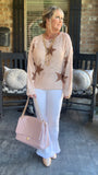 Blush Metallic Star Sweater