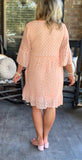 Pretty in Peach Lace Dress S M