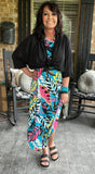 Set Sail Dress in Teal M L 2X 3X