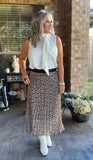 Pleated Leopard Skirt s