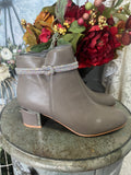 Lily Rhinestone Booties In Taupe Grey 6-10