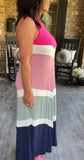 Salty Breeze Dress in Hot Pink M -XL
