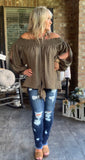 Riviera Ready Blouse in Olive S