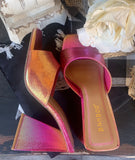 Daphne Heels in Metallic Pink