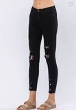 Leopard and Black Denim Jeans 5 7 9