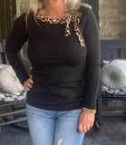 Sweet on Leopard Bow Top