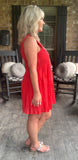 Unwritten Story Dress in Cherry