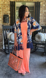 Strapless Jumpsuit in Neon Coral M & L