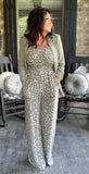 Everyday Pretty Leopard Jumpsuit in Light Olive S