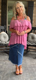 Free Spirit Denim Skirt L 2X 3X