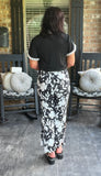 Black and White Summer Pants S M L 3X